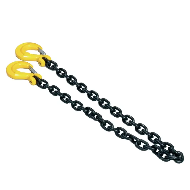 Surrekjetting 10mm krok-krok, kl.8, kort LC: 63kN  Brudd: 12,8ton, Farge: Sort/Gu 