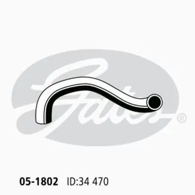 ENGINE HOSES 05-1802 CURVED HOSE Gates 