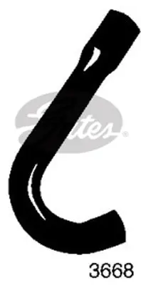 ENGINE HOSES 3668 CURVED RADIATOR HOSE  3668*IC* Gates 