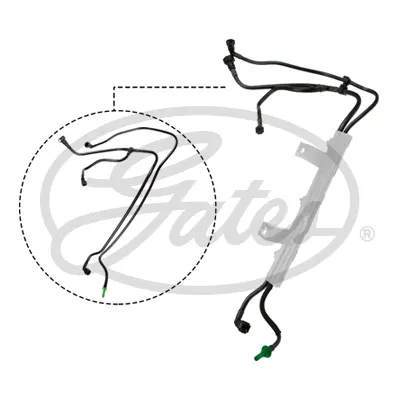 ENGINE HOSES MFL1000 MOLDED FUEL LINE Gates 