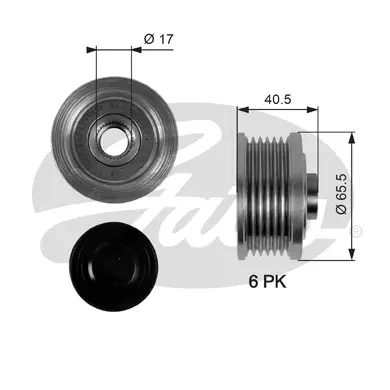 OAP OAP7032 OVERRUNNING ALT.PULLEY Gates 