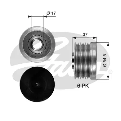 OAP OAP7034 OVERRUNNING ALT.PULLEY Gates 