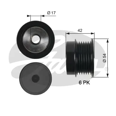 OAP OAP7035 OVERRUNNING ALT.PULLEY Gates 