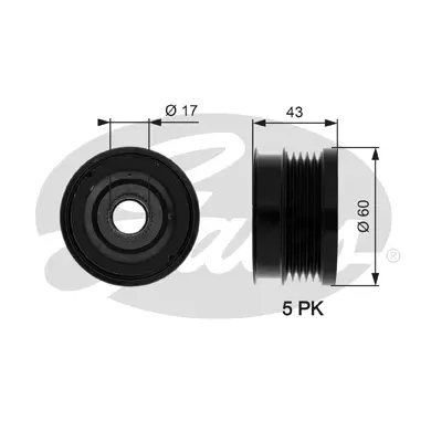 OAP OAP7062 OVERRUNNING ALT.PULLEY Gates 