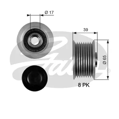 OAP OAP7071 OVERRUNNING ALT.PULLEY Gates 