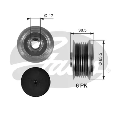 OAP OAP7085 OVERRUNNING ALT.PULLEY Gates 