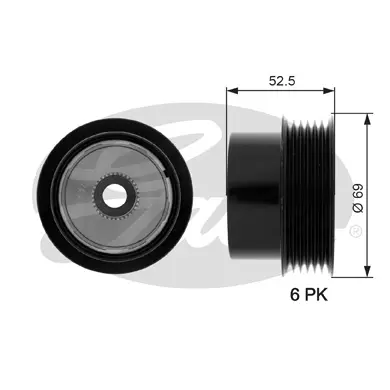 OAP OAP7101 OVERRUNNING ALT.PULLEY Gates 