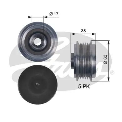 OAP OAP7116 OVERRUNNING ALT.PULLEY Gates 