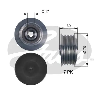OAP OAP7119 OVERRUNNING ALT.PULLEY Gates 