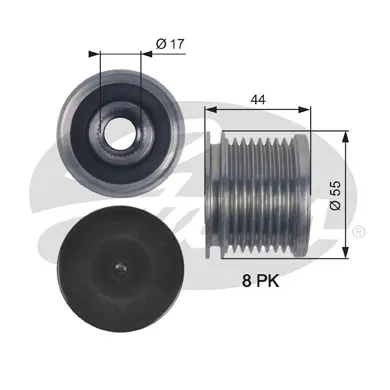 OAP OAP7120 OVERRUNNING ALT.PULLEY Gates 