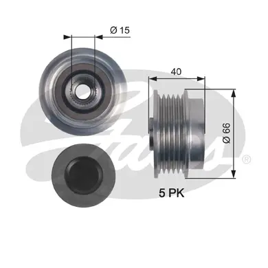 OAP OAP7121 OVERRUNNING ALT.PULLEY Gates 