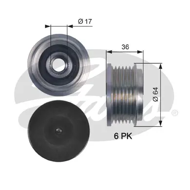 OAP OAP7131 OVERRUNNING ALT.PULLEY Gates 
