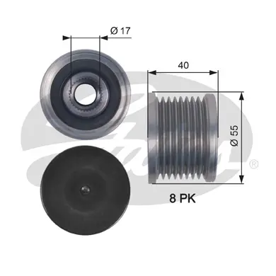 OAP OAP7137 OVERRUNNING ALT.PULLEY Gates 