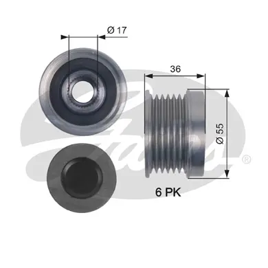 OAP OAP7138 OVERRUNNING ALT.PULLEY Gates 