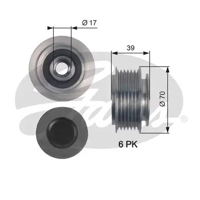 OAP OAP7143 OVERRUNNING ALT.PULLEY Gates 