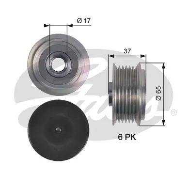 OAP OAP7148 OVERRUNNING ALT.PULLEY Gates 