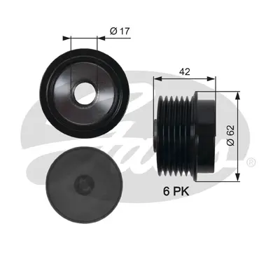 OAP OAP7152 OVERRUNNING ALT.PULLEY Gates 