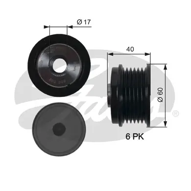 OAP OAP7154 OVERRUNNING ALT.PULLEY Gates 