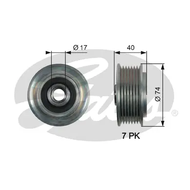 OAP OAP7159 OVERRUNNING ALT.PULLEY Gates 