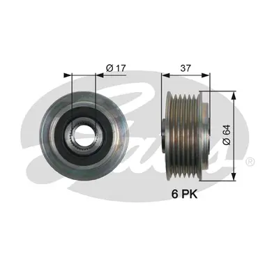 OAP OAP7160 OVERRUNNING ALT.PULLEY Gates 
