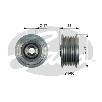 OAP OAP7169 OVERRUNNING ALT.PULLEY Gates 