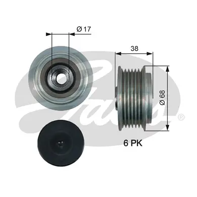 OAP OAP7185 OVERRUNNING ALT.PULLEY Gates 