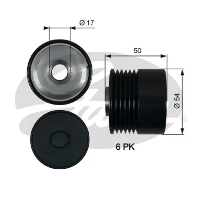 OAP OAP7188 OVERRUNNING ALT.PULLEY Gates 