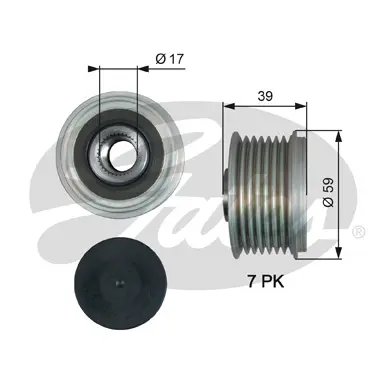 OAP OAP7189 OVERRUNNING ALT.PULLEY Gates 