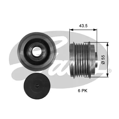 OAP OAP7219 OVERRUNNING ALT.PULLEY Gates 