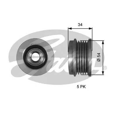 OAP OAP7220 OVERRUNNING ALT.PULLEY Gates 