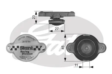 CAPS RC10363 RC10363 STANT RACING CAP       Gates 