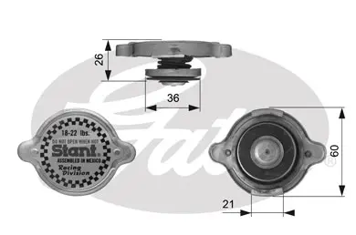CAPS RC10371 RC10371 STANT RACING CAP       Gates 