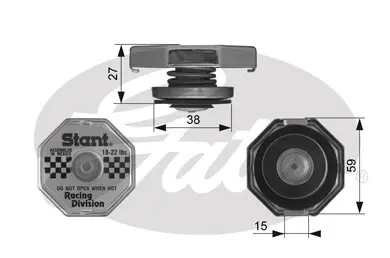 CAPS RC10391 RC10391 STANT RACING CAP       Gates 