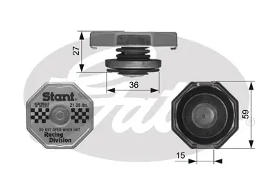 CAPS RC10392 RC10392 STANT RACING CAP       Gates 