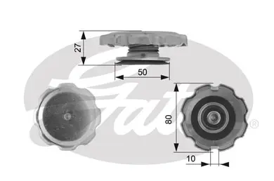 CAPS RC104 RC104 RADIATOR CAP             Gates 