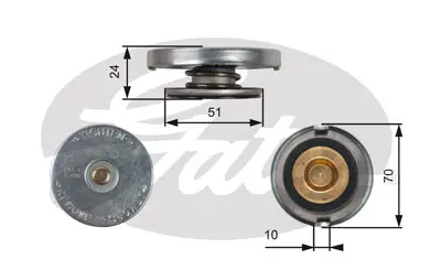 CAPS RC105 RC105 RADIATOR CAP             Gates 