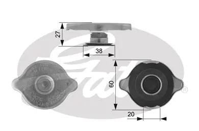 CAPS RC114 RC114 RADIATOR CAP             Gates 