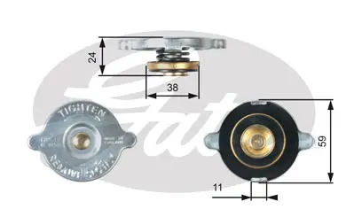 CAPS RC120 RC120 RADIATOR CAP             Gates 