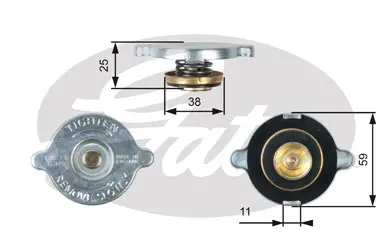 CAPS RC122 RC122 RADIATOR CAP             Gates 