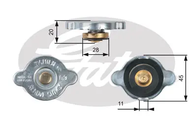 CAPS RC124 RC124 RADIATOR CAP             Gates 