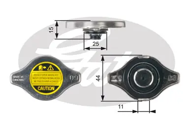 CAPS RC127 RC127 RADIATOR CAP             Gates 