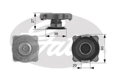 CAPS RC129 RC129 RADIATOR CAP             Gates 