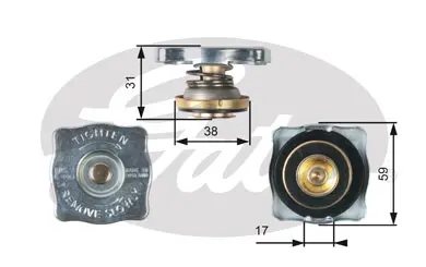 CAPS RC130 RC130 RADIATOR CAP             Gates 