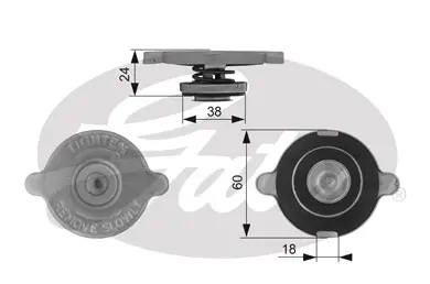 CAPS RC131 RC131 RADIATOR CAP             Gates 