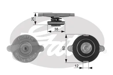 CAPS RC132 RC132 RADIATOR CAP             Gates 