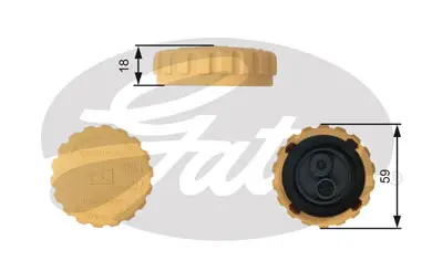 CAPS RC201 RC201 EXPANSION TANK CAP       Gates 