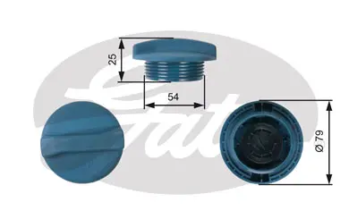 CAPS RC205 RC205 EXPANSION TANK CAP       Gates 