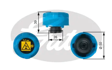 CAPS RC216 RC216 EXPANSION TANK CAP       Gates 