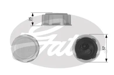 CAPS RC227 RC227 EXPANSION TANK CAP       Gates 