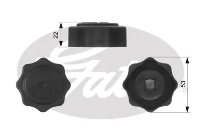 CAPS RC229 RC229 EXPANSION TANK CAP       Gates 